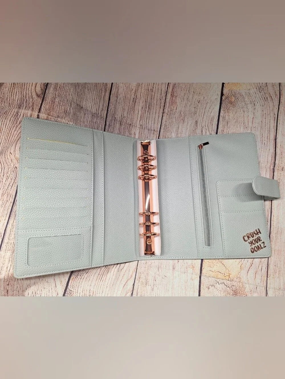 A5 Planner/Organizer Rose Gold Rings, A5 Budget Binder, A5 Binder, Gray Planner
